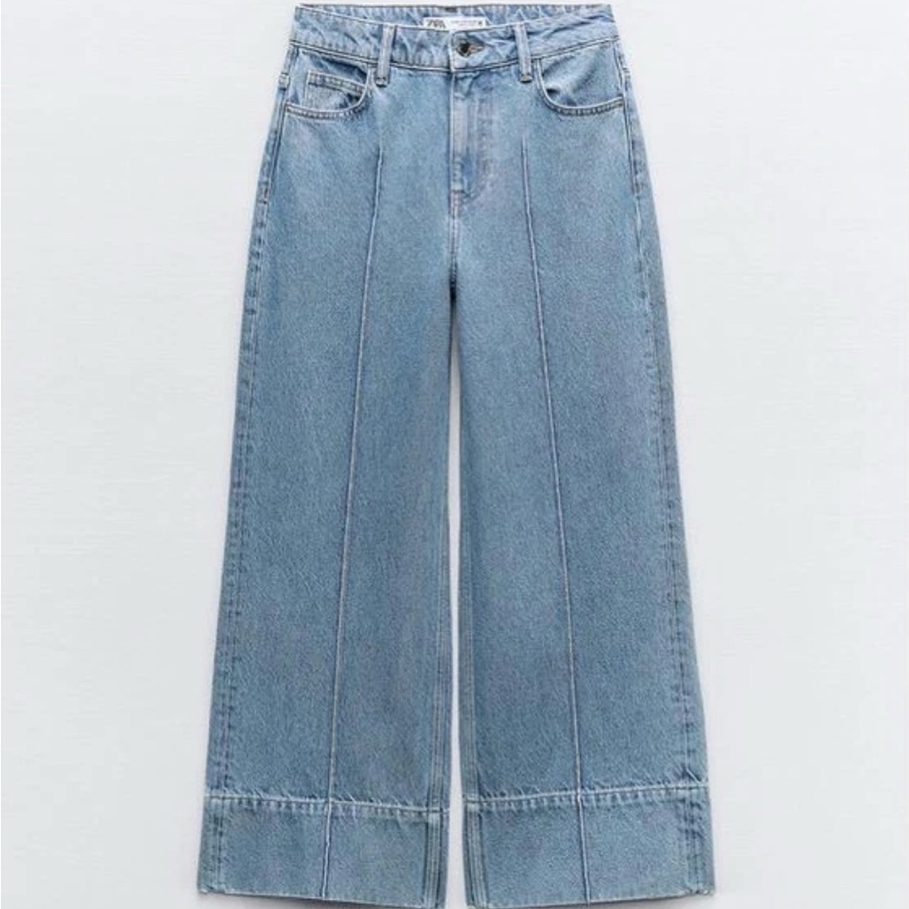 Zara Light Blue Flare Jeans